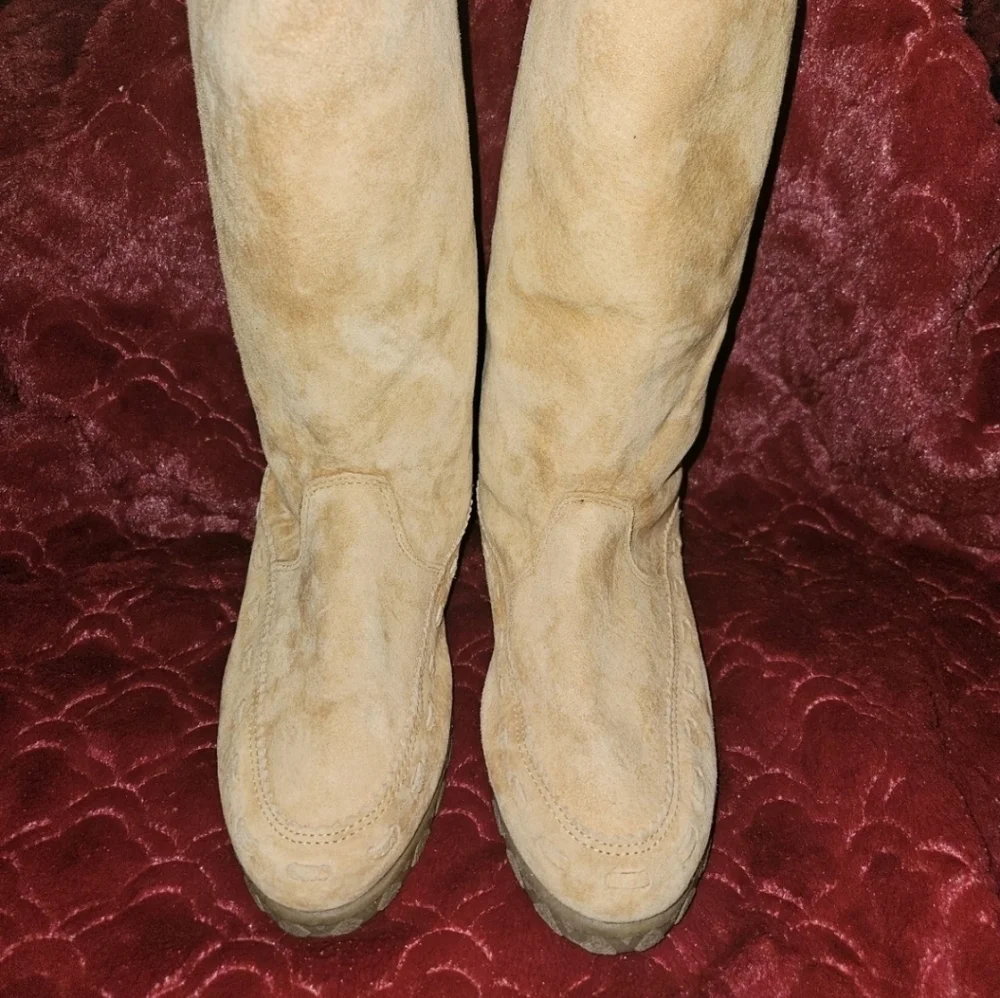 Khombu Boots Women's Brown Leather Upper Navajo Winter Weather Boots Size 10